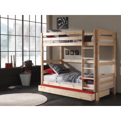 Lucevi pino stapelbed h180cm 90 x 200 cm natuur pino rolbed natuur