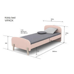Lucevi kiddy bed 90 x 200 cm mint green kiddy uitvalbeveiliging mint green