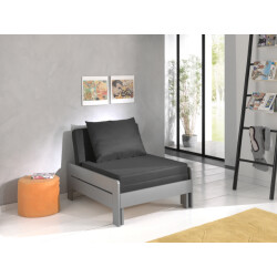 Lucevi pino mezzanine bed met zetelbed 90 x 200 cm