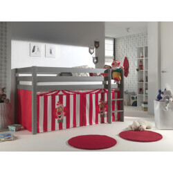 Lucevi pino halfhoogslaper h115cm met ladder 90 x 200 cm chucky