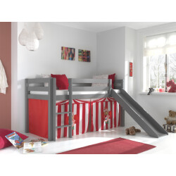 Lucevi pino halfhoogslaper h115cm met glijbaan 90 x 200 cm chucky