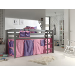 Lucevi pino halfhoogslaper h115cm met ladder 90 x 200 cm bella