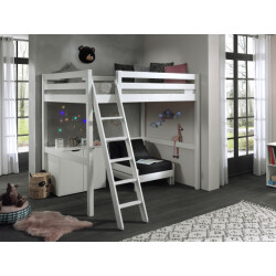 Lucevi pino mezzanine bed 140 x 200 cm pino commode 2 deuren pino