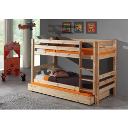 Lucevi pino stapelbed h140cm + rolbed + ladder - 90x200 cm