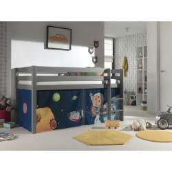 Lucevi pino halfhoogslaper h115cm met ladder 90 x 200 cm space