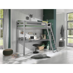 Lucevi pino mezzanine bed 90 x 200 cm pino bureau voor mezzanine