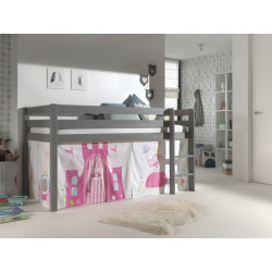 Lucevi pino halfhoogslaper h115cm met ladder 90 x 200 cm princess