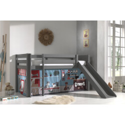 Lucevi pino halfhoogslaper h115cm met glijbaan 90 x 200 cm pet shop