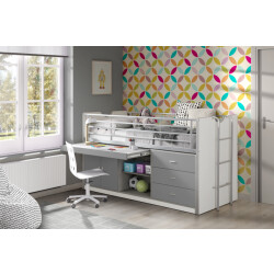 Lucevi bonny 95 halfhoogslaper 90x200cm zilver