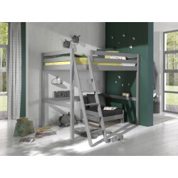 Lucevi pino mezzanine bed 140 x 200 cm pino mezzanine bed met zetelbed