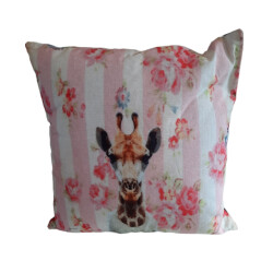 Furnilux set van 2 sierkussens-45x45 cm -giraf -