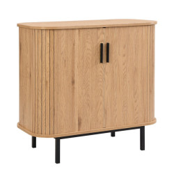 Furnilux Kast karlstad 2-deurs 80 x 40 x 75 cm scandinavisch design met schuifdeuren