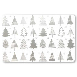 Unique Living placemat xmas tree 30x45cm silver
