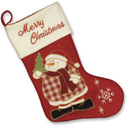 Unique Living | jolly christmas stocking rood snowman