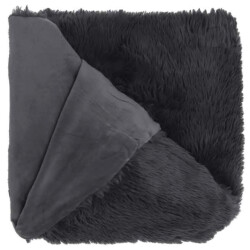 Unique Living plaid mats dark grey -130x180cm