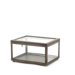 Furnilux Vitrinekast van ijzer en glas 28x22x15,5 cm