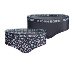 Björn Borg Björn borg meisjes hipster 2-pack – zacht katoen – donker & panterprint