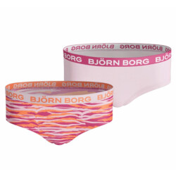 Björn Borg Björn borg meisjes hipster 2-pack – roze & zebra – stretch katoen