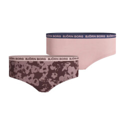 Björn Borg Björn borg meisjes hipster 2-pack – roze & bloemen – comfort fit