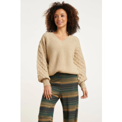 Smashed Lemon 24784 oversized trui met v-hals |