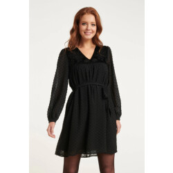 Smashed Lemon 24807 e elegante gestippeld chiffon jurk |