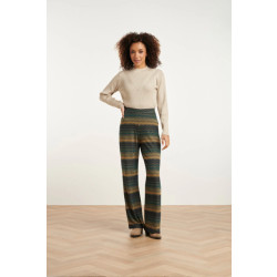 Smashed Lemon 24810 groen en blauw getinte zigzag broek