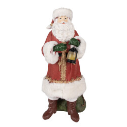 Clayre & Eef Beeld kerstman 21x18x45 cm polyresin