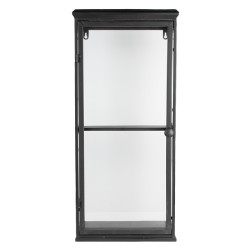 Clayre & Eef Vitrinekast 31x21x70 cm ijzer glas wandkast