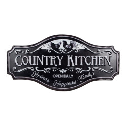 Clayre & Eef Wanddecoratie 60x30 cm ijzer kippen country kitchen