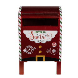 Clayre & Eef Kerstdecoratie brievenbus 21x19x34 cm metaal