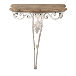 Clayre & Eef Sidetable 70x43x78 cm hout ijzer rechthoek wandtafel