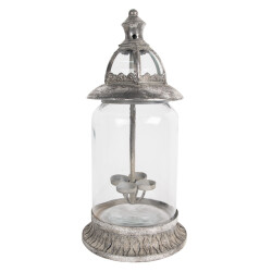 Clayre & Eef Windlicht 44 cm ijzer glas kaarsenhouder