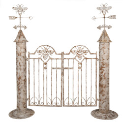 Clayre & Eef Tuinpoort 164x40x172 cm bruin ijzer tuindecoratie