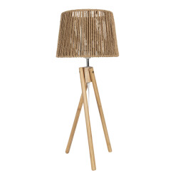 Clayre & Eef Tafellamp Ø 27x65 cm hout bureaulamp