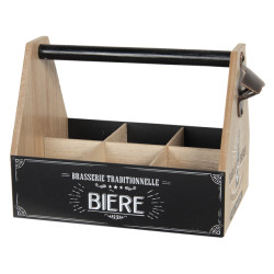 Clayre & Eef Flessenrek met flessen 29x19x20 cm mdf ijzer rechthoek biere