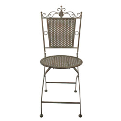 Clayre & Eef Bistrostoel 43x45x96 cm bruin ijzer terrasstoel