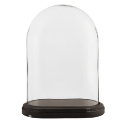 Clayre & Eef Stolp 26x15x34 cm glas ovaal glazen stolp