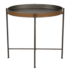 Clayre & Eef Bijzettafel 69x47x66 cm ijzer ovaal