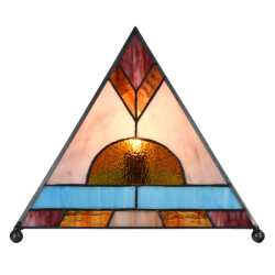LumiLamp Tiffany tafellamp 26x26x30 cm glas tiffany bureaulamp