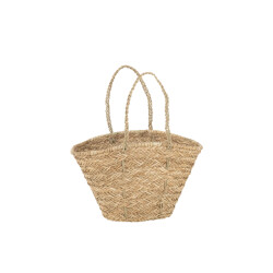 J-Line strandtas lange handvatten jute 48x30x55cm