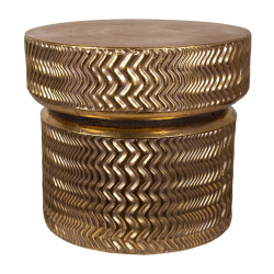 Clayre & Eef Bijzettafel Ø 58x52 cm metaal rond plantentafel
