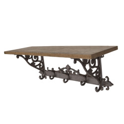 Clayre & Eef Wandkapstok 5 haken 58x20x22 cm ijzer