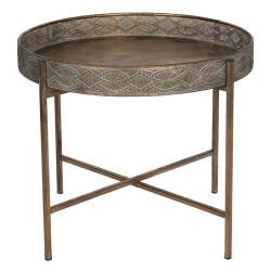 Clayre & Eef Bijzettafel Ø 60x50 cm ijzer rond