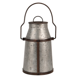 Clayre & Eef Decoratie melkbus 31 cm bruin metaal rond melkkan