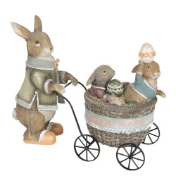 Clayre & Eef Beeld konijn 21x8x11 cm polyresin woonaccessoires