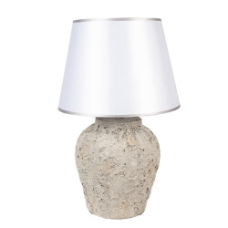 Clayre & Eef Tafellamp Ø 35x59 cm terracotta bureaulamp