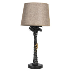 Clayre & Eef Tafellamp Ø 27x54 cm e27/max 1x60w kunststof rond palmboom