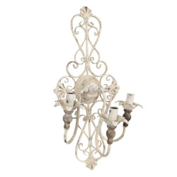 Clayre & Eef Wandlamp 40x29x70 cm ijzer hout rechthoek muurlamp