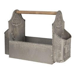 Clayre & Eef Decoratie tuingereedschapskist 50x26x23 cm ijzer rechthoek