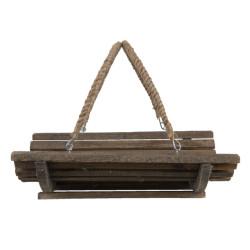 Clayre & Eef Decoratie schaal 40x29x10 cm hout vierkant